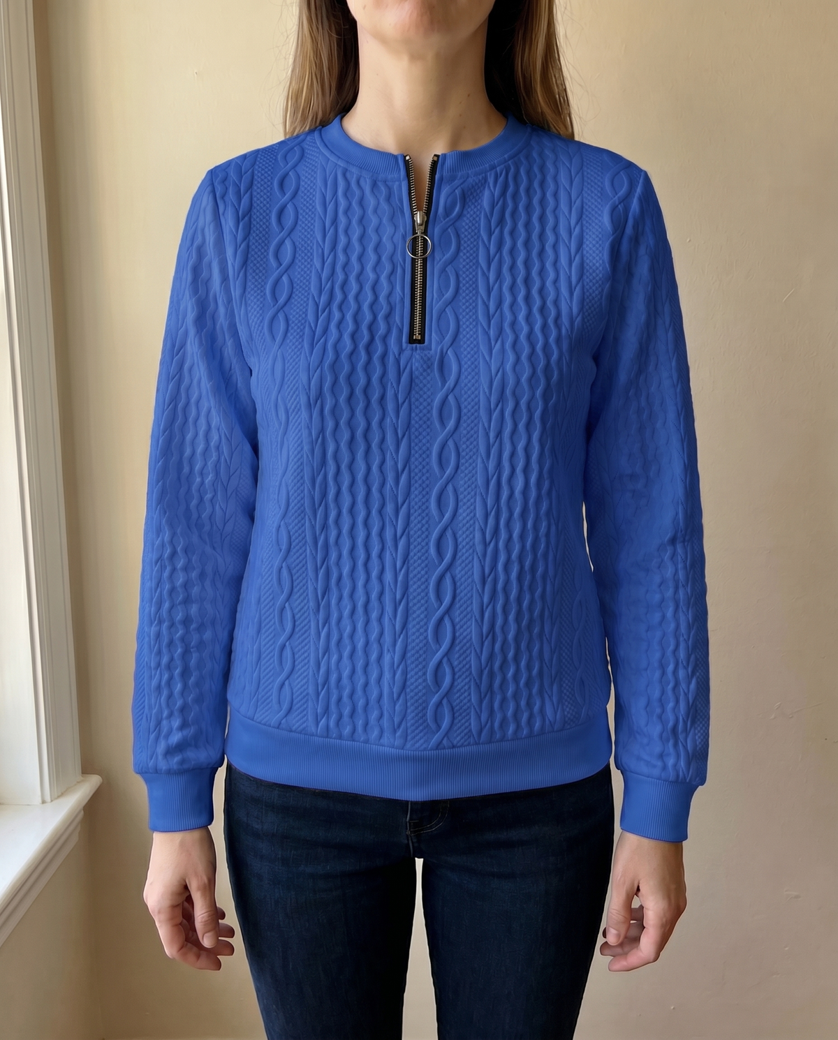 PULL STRUCTURÉ EN ZIP POUR FEMMES
