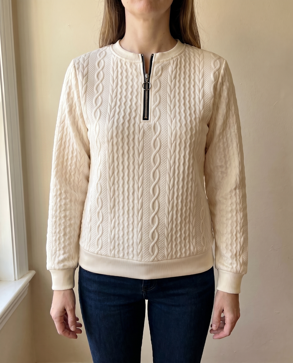 PULL STRUCTURÉ EN ZIP POUR FEMMES