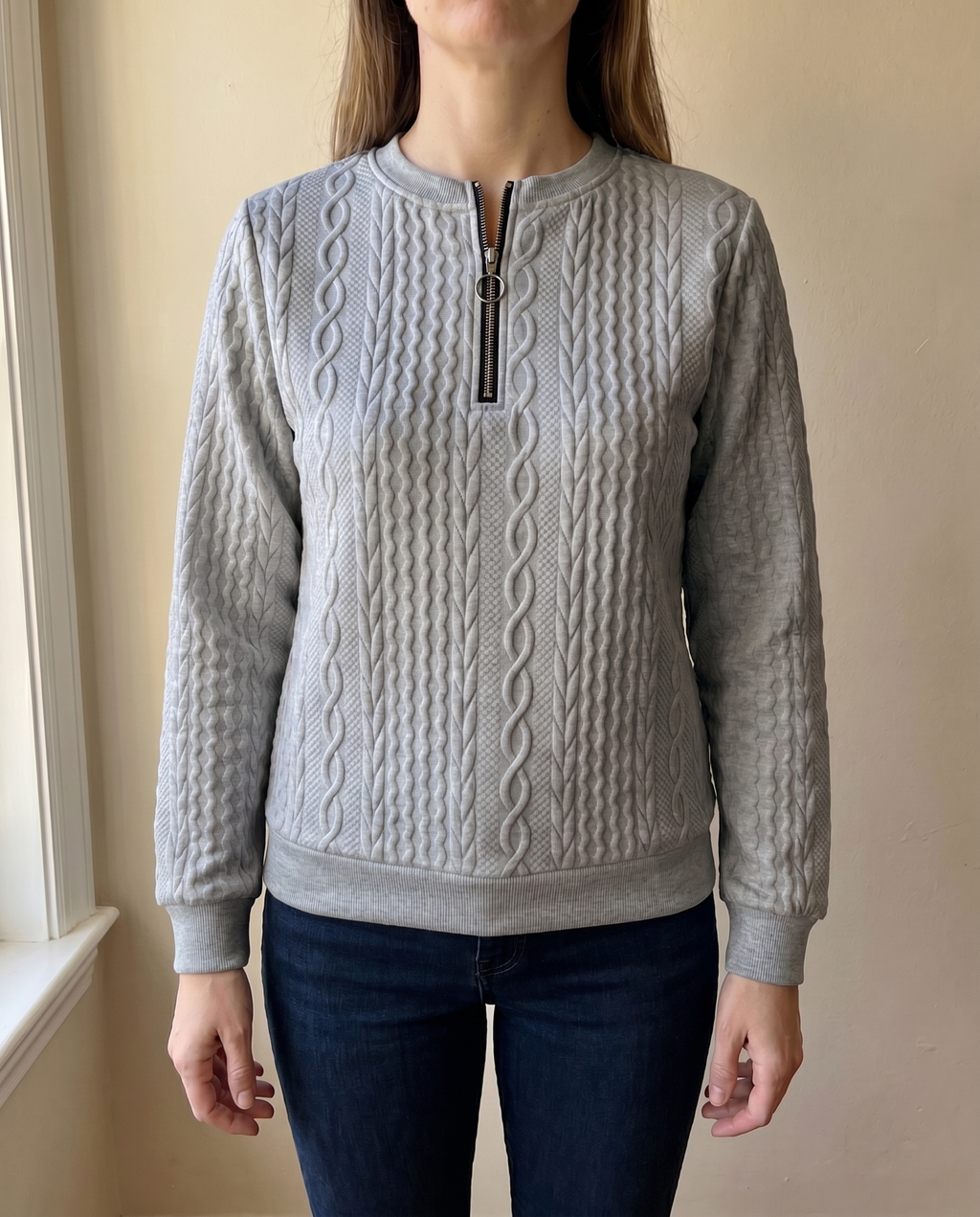 PULL STRUCTURÉ EN ZIP POUR FEMMES