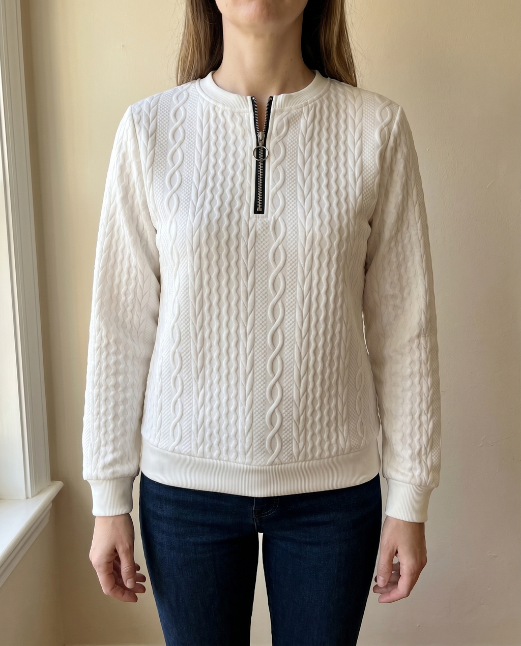 PULL STRUCTURÉ EN ZIP POUR FEMMES