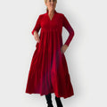 Grace | Robes Maxi Formelles en Velours pour Femmes à Manches Longues et Décolleté en V