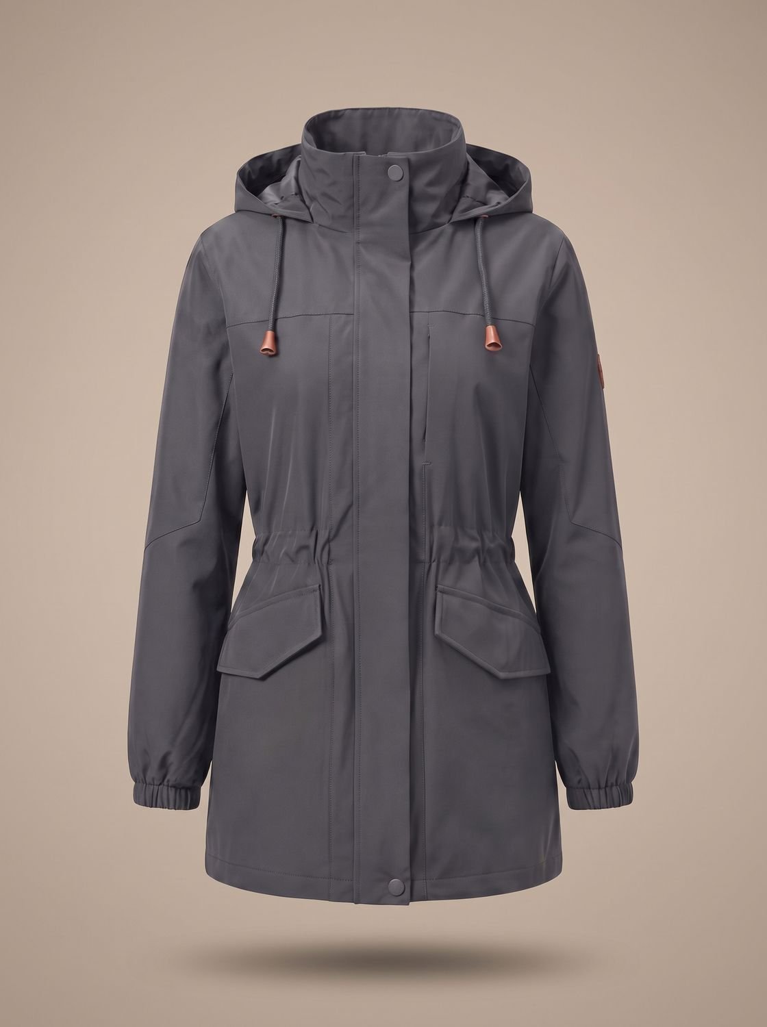 Sophia | Manteau parka à capuche avec cordon de serrage résistant à l'eau pour femmes