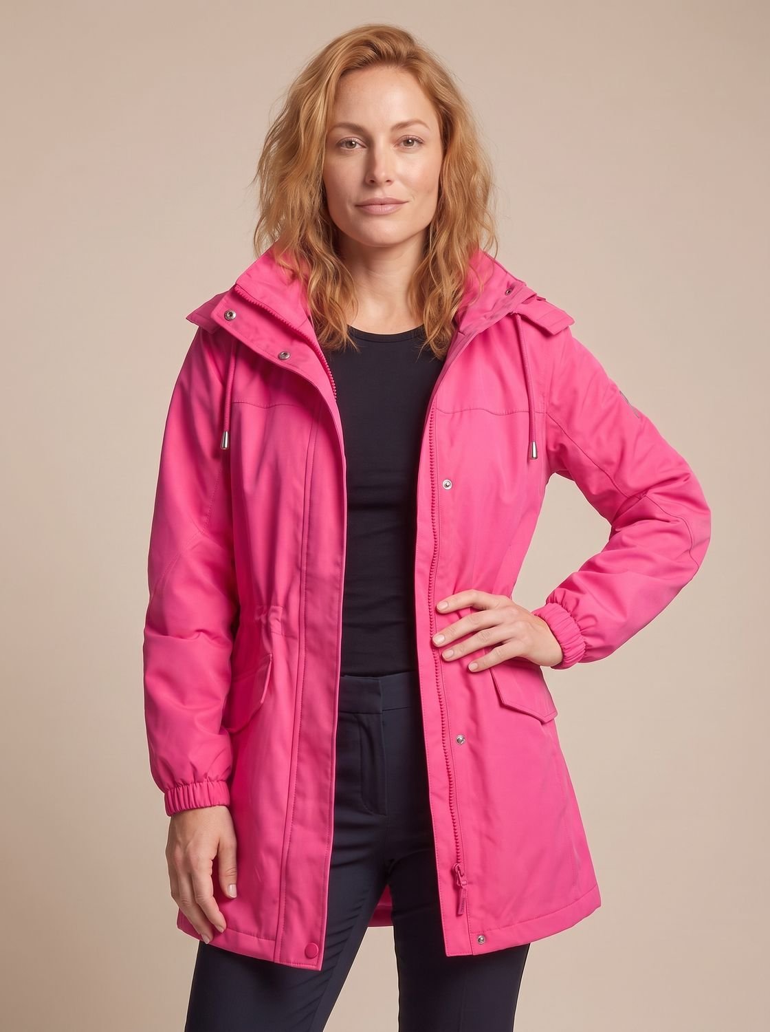 Sophia | Manteau parka à capuche avec cordon de serrage résistant à l'eau pour femmes