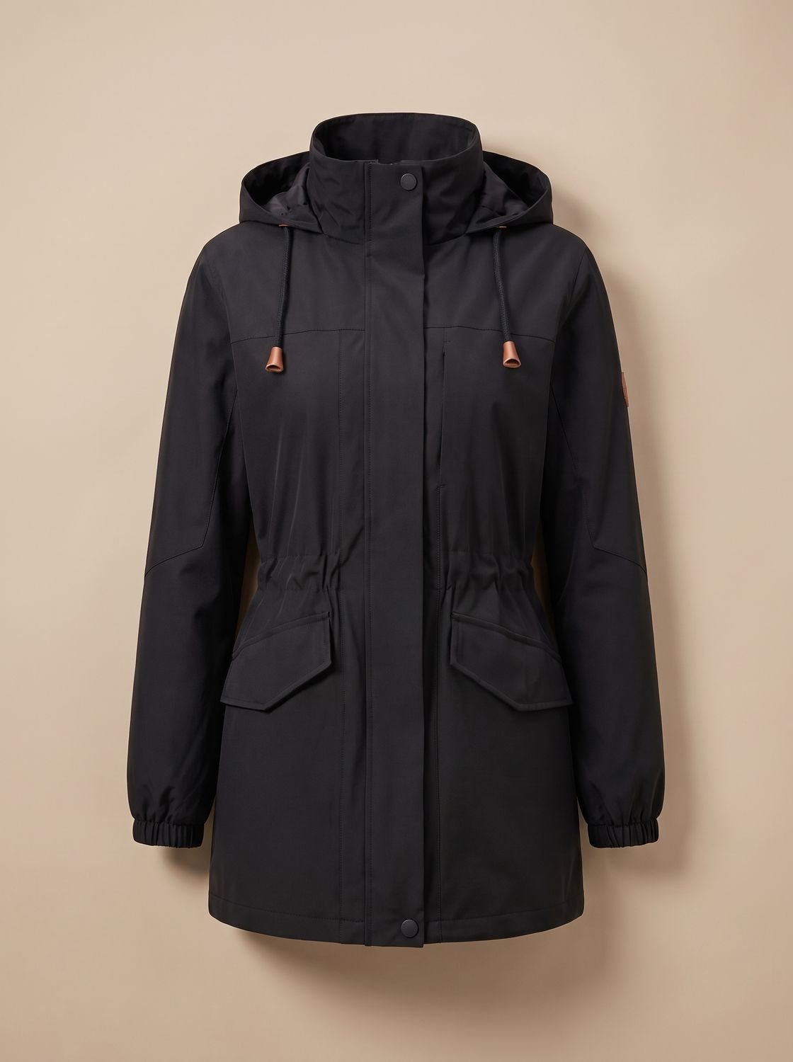 Sophia | Manteau parka à capuche avec cordon de serrage résistant à l'eau pour femmes