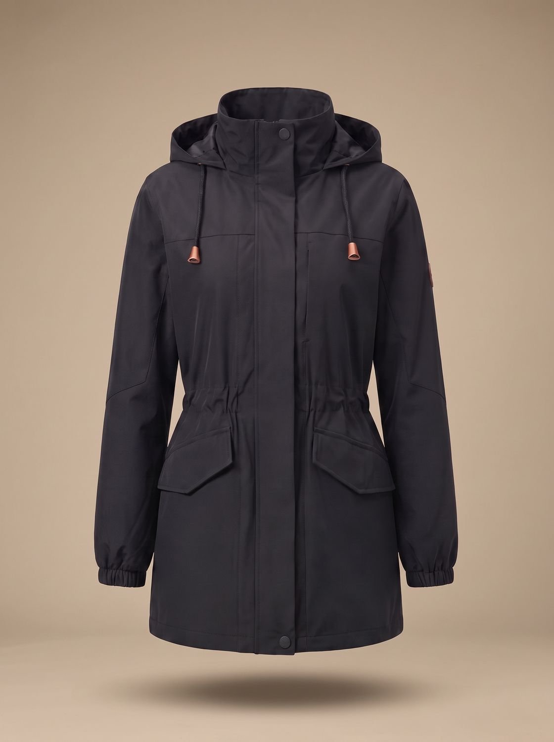 Sophia | Manteau parka à capuche avec cordon de serrage résistant à l'eau pour femmes
