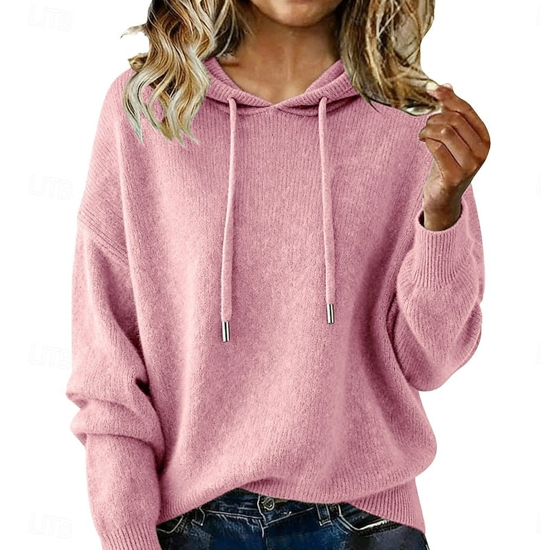 Sarah - Sweat à Capuche Tricoté Oversized et Élégant