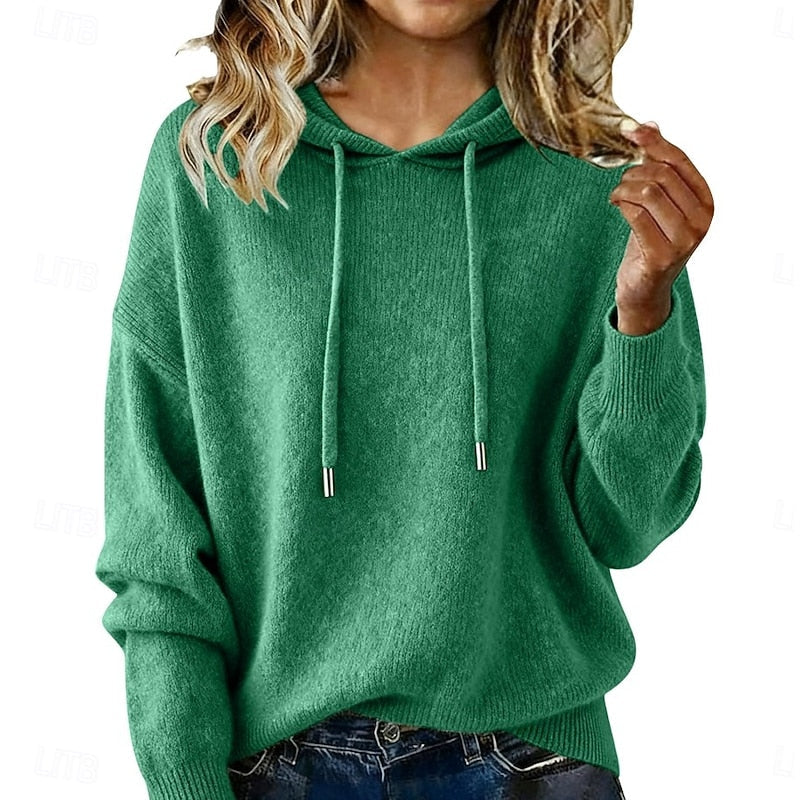 Sarah - Sweat à Capuche Tricoté Oversized et Élégant