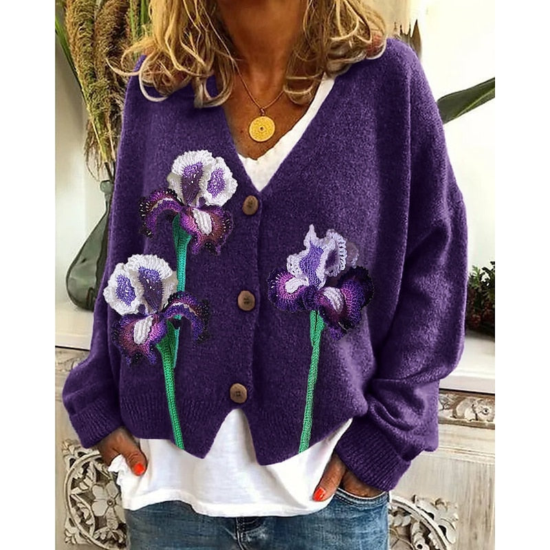 Sarah - Élégant Gilet Vintage à Fleurs
